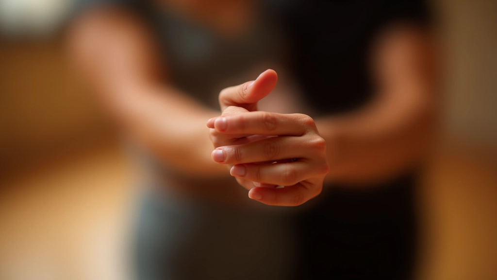 Close-up view of proper hand position and frame technique for salsa dancing partners